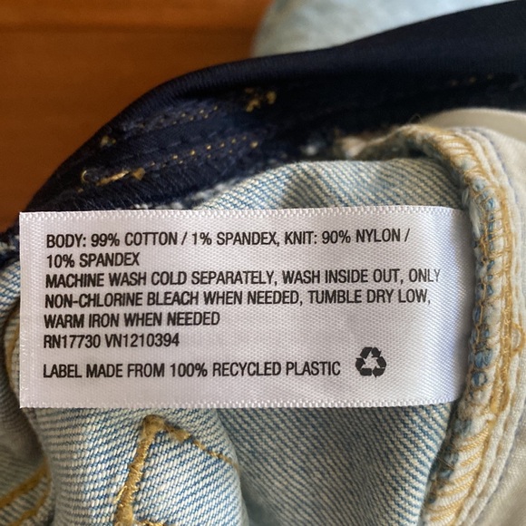 Isabel Maternity Over the Belly Jean Midi Denim Shorts w/Pockets - Size 6 EUC - Picture 10 of 11